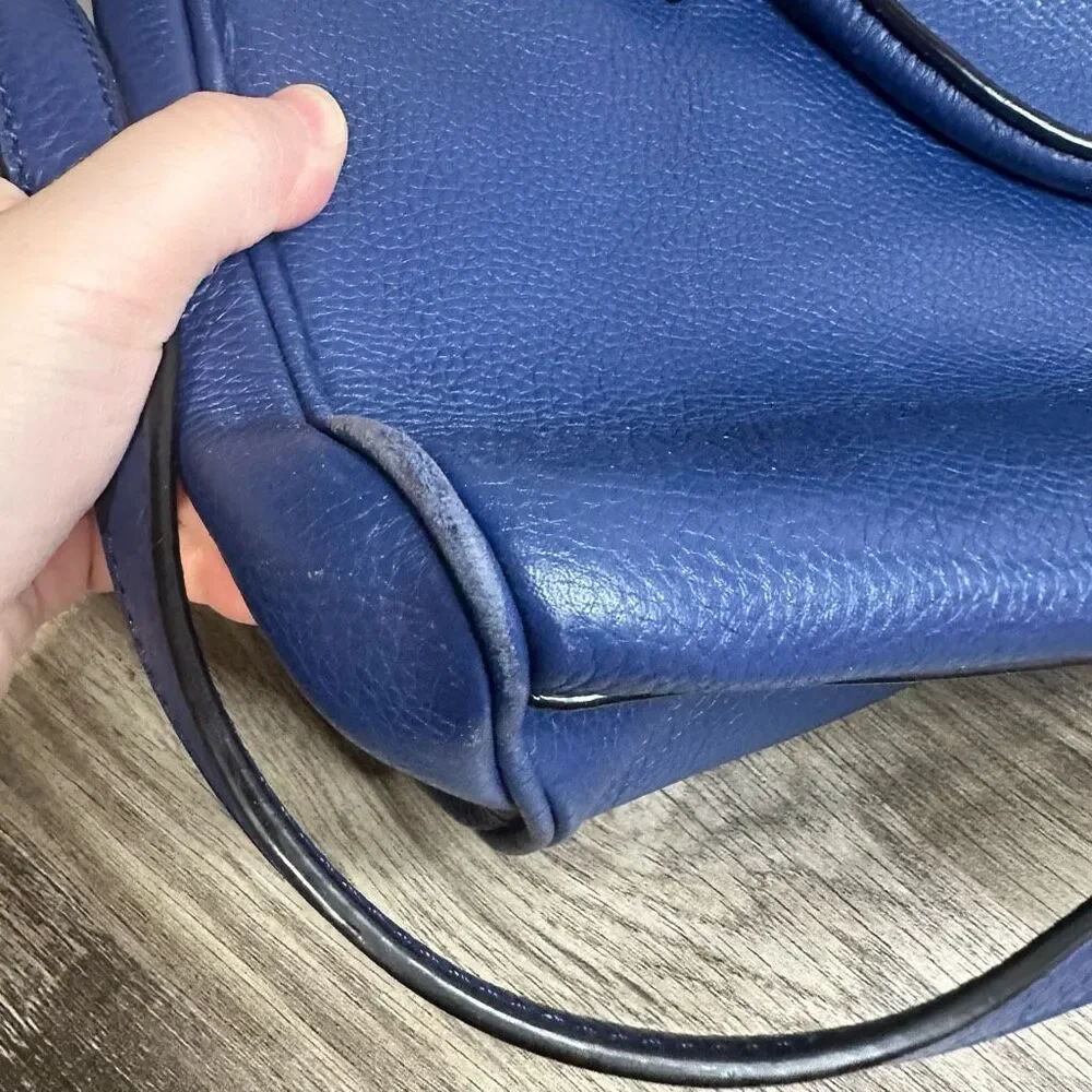 Kate Spade Women’s Blue Mulberry Street Pebbled Leather Bag